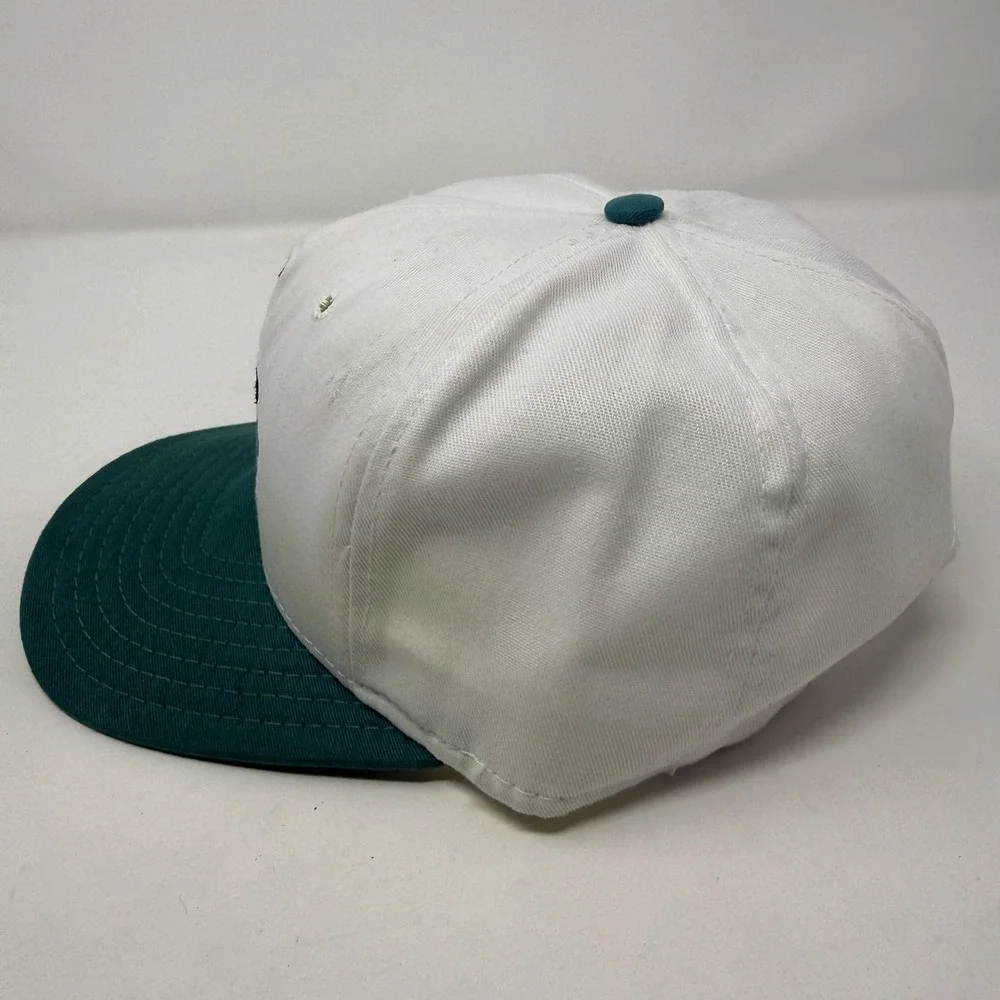 Vintage Sacramento Surge Hat Cap Snap Back One Size White Teal WLAF Football 90s